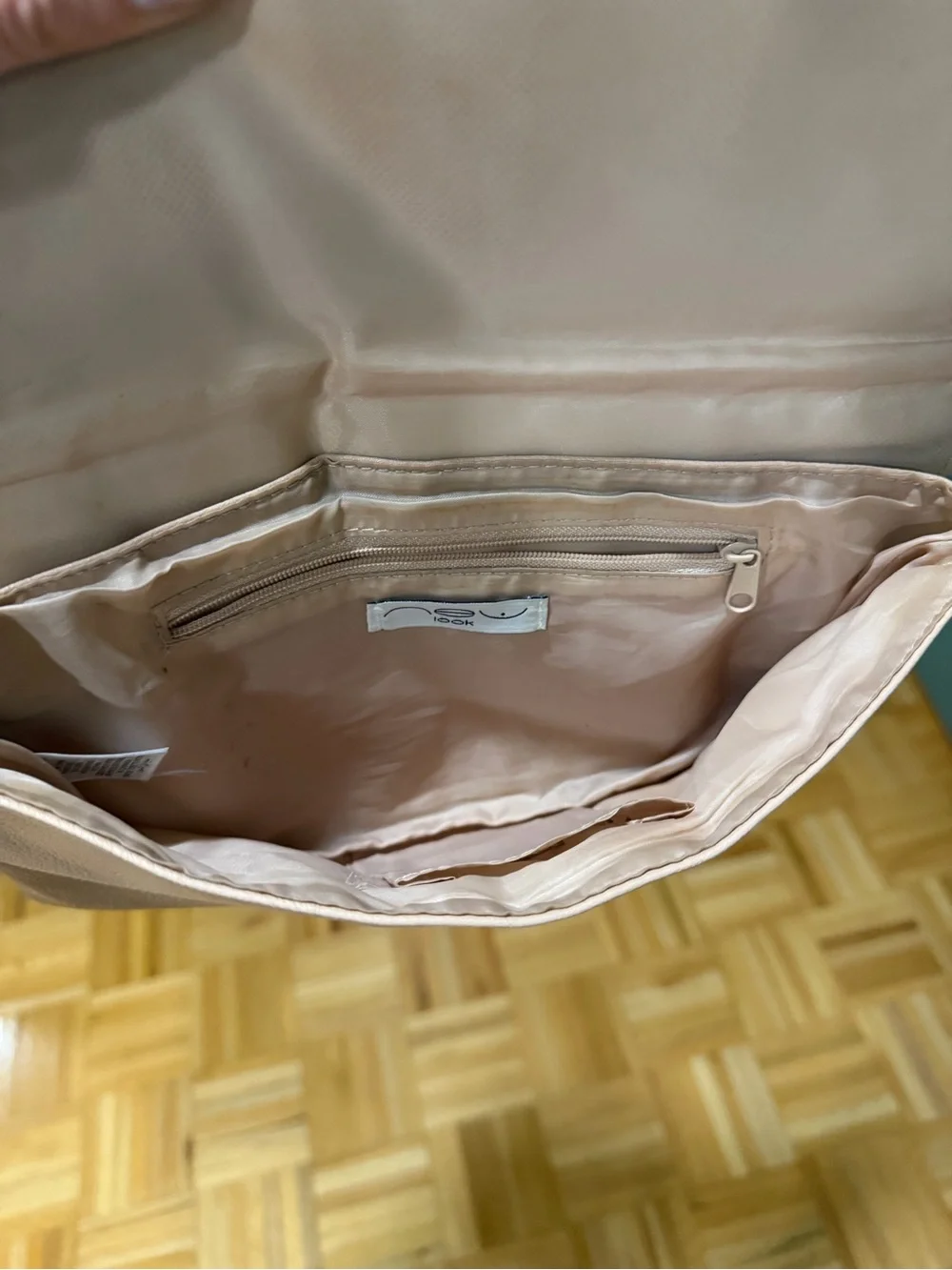 Neutral Blush Envelope Clutch Handbag
